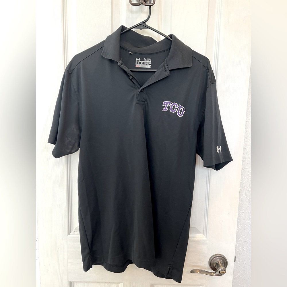 TCU under Armour mens polo